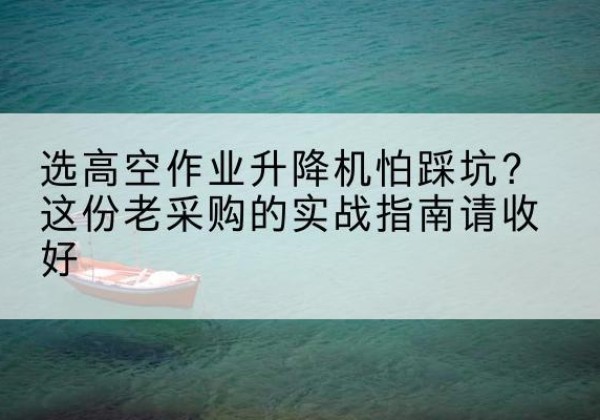 电白高空作业升降机厂家推荐-选高空作业升降机怕踩坑？这份老采购的实战指南请收好